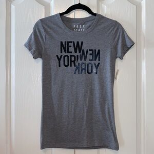 Free State New York gray woman’s Tee size S